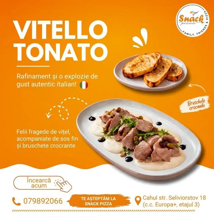 Meniu Snack Pizza Cahul - Vitello Tonato