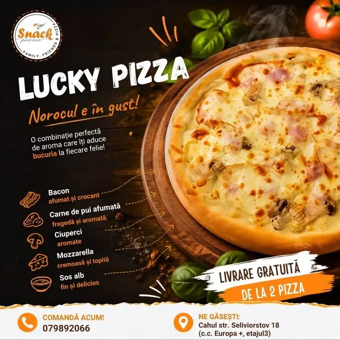 Meniu Snack Pizza Cahul - Lucky Pizza